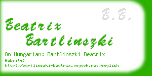 beatrix bartlinszki business card